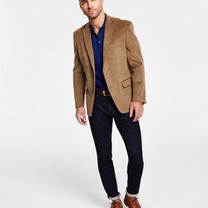 Lauren Ralph Lauren Corduroy Blazer Sport Coat Elbow Patches Tan Brown 40R